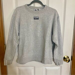 Adidas Trefoil Grey Crewneck Pullover Small